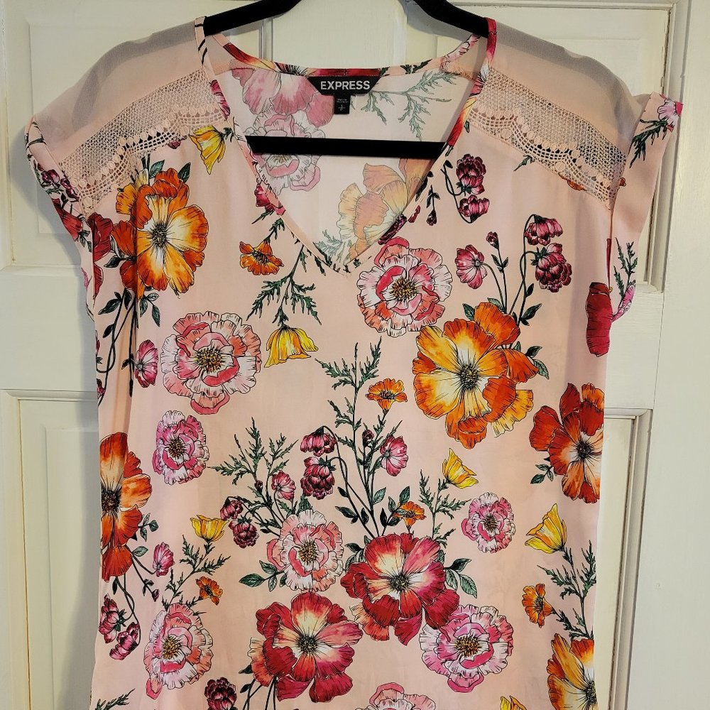 Express Floral Blouse - Like New - Small